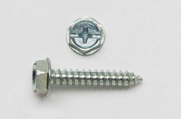 PC121HWH #12 (5/16 HEX) X 1 HEX WASHER HEAD SLOT/PHIL COMBO TAPPING SCREW ZINC PLATED